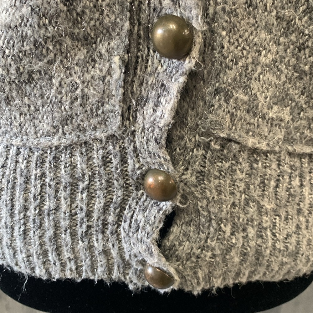 Twenty One Over Sized Capped Sleeves Taupe Hooded Sweater Women's Size S Petite - Picture 4 of 11